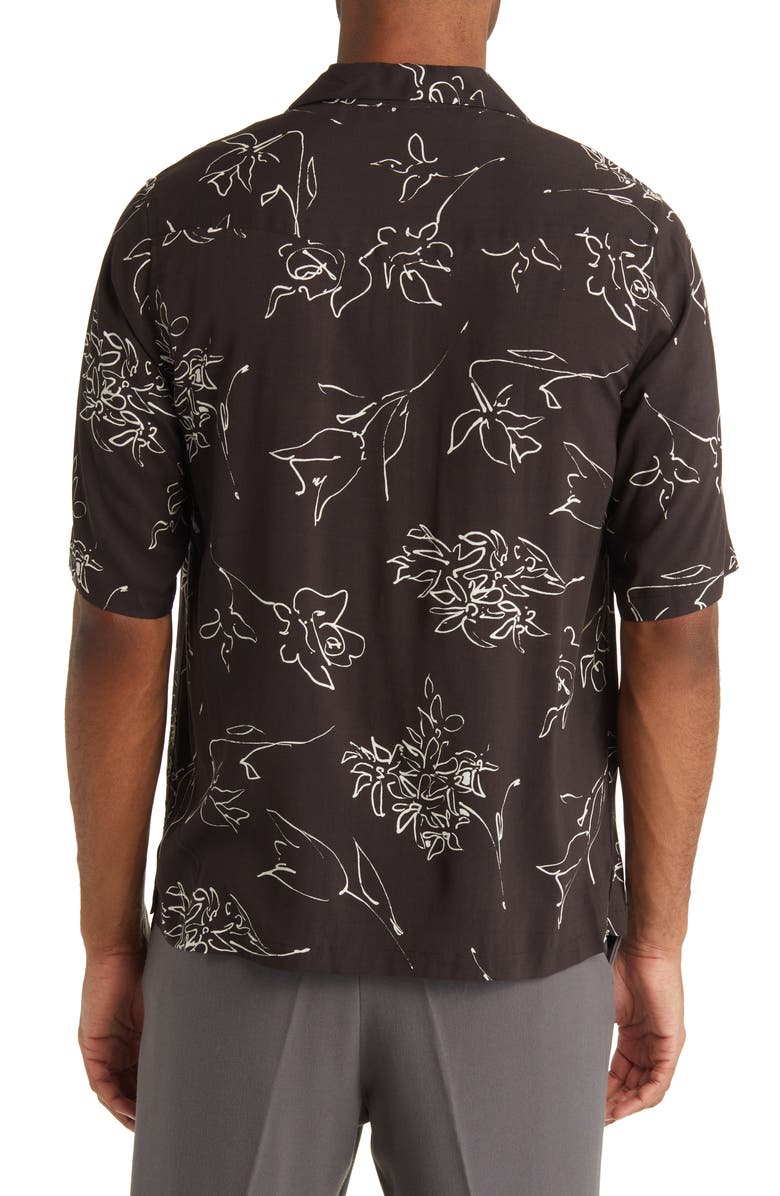 Officine Générale Eren Floral Print Button-Up Shirt, Alternate, color, 