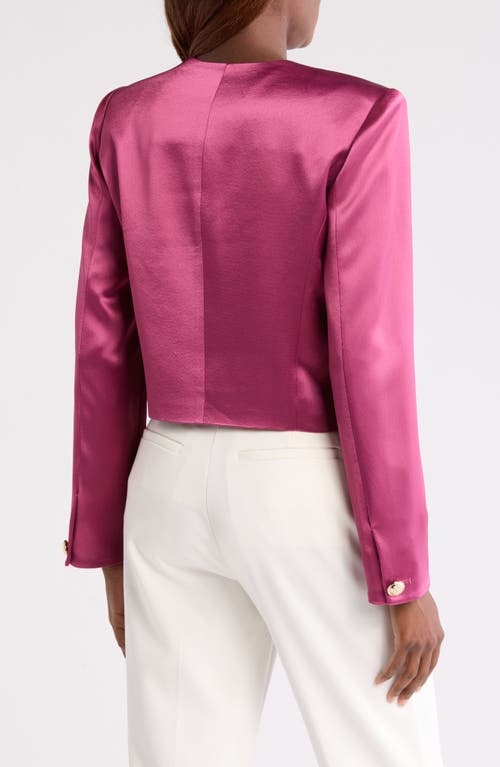 Cinq À Sept Rainier Crop Satin Jacket