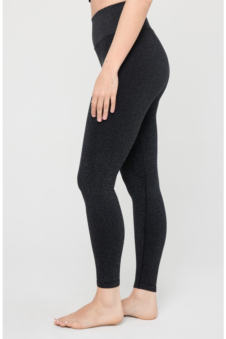 Love Sculpt Shimmer Leggings, Alternate, color, BLACK
