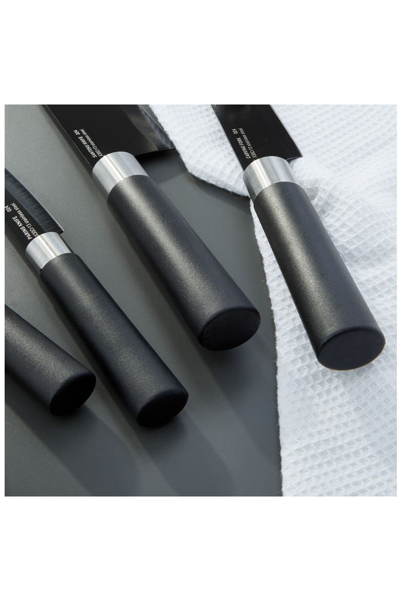 DiNA Prime 4-Piece Knife Set, Alternate, color, BLACK