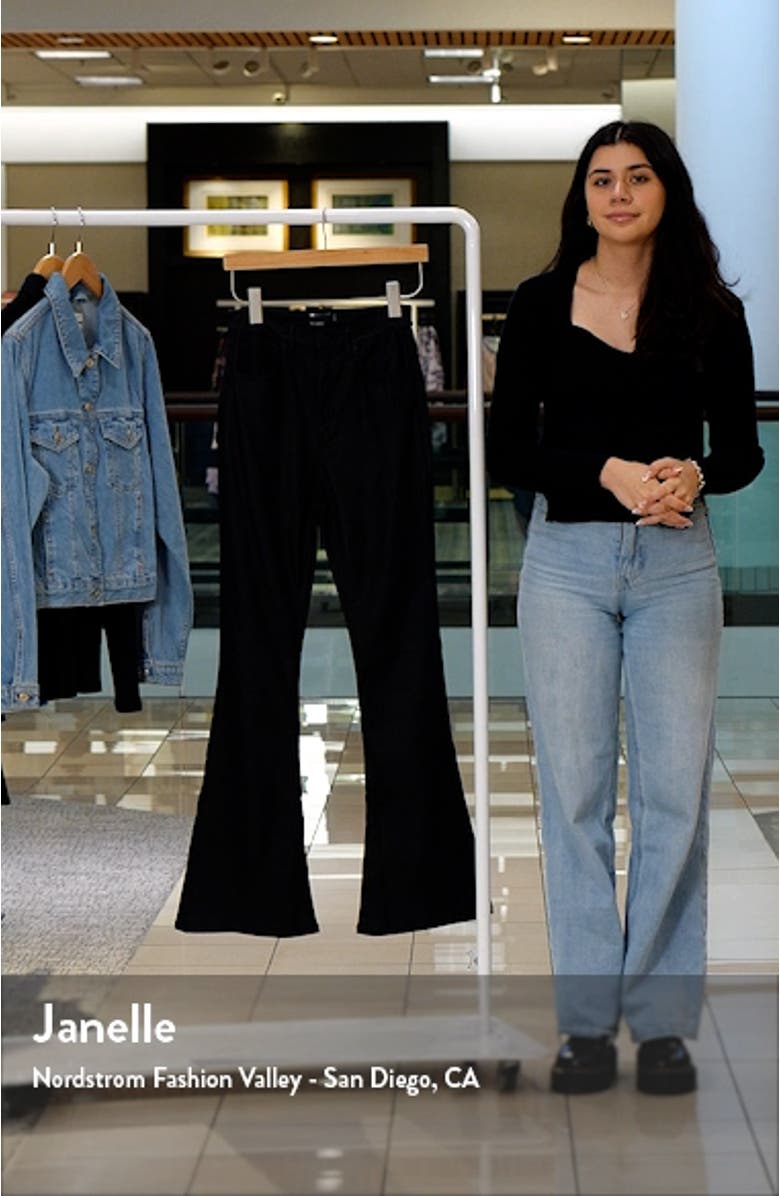 Coated Stretch Sculpting Flare Jeans, sales video thumbnail