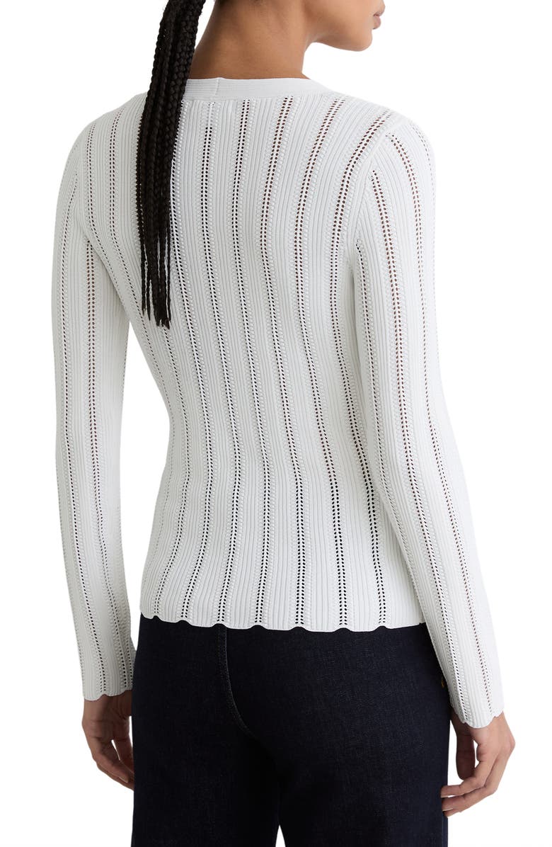 Reiss Loui Openwork Knit Top, Alternate, color, White