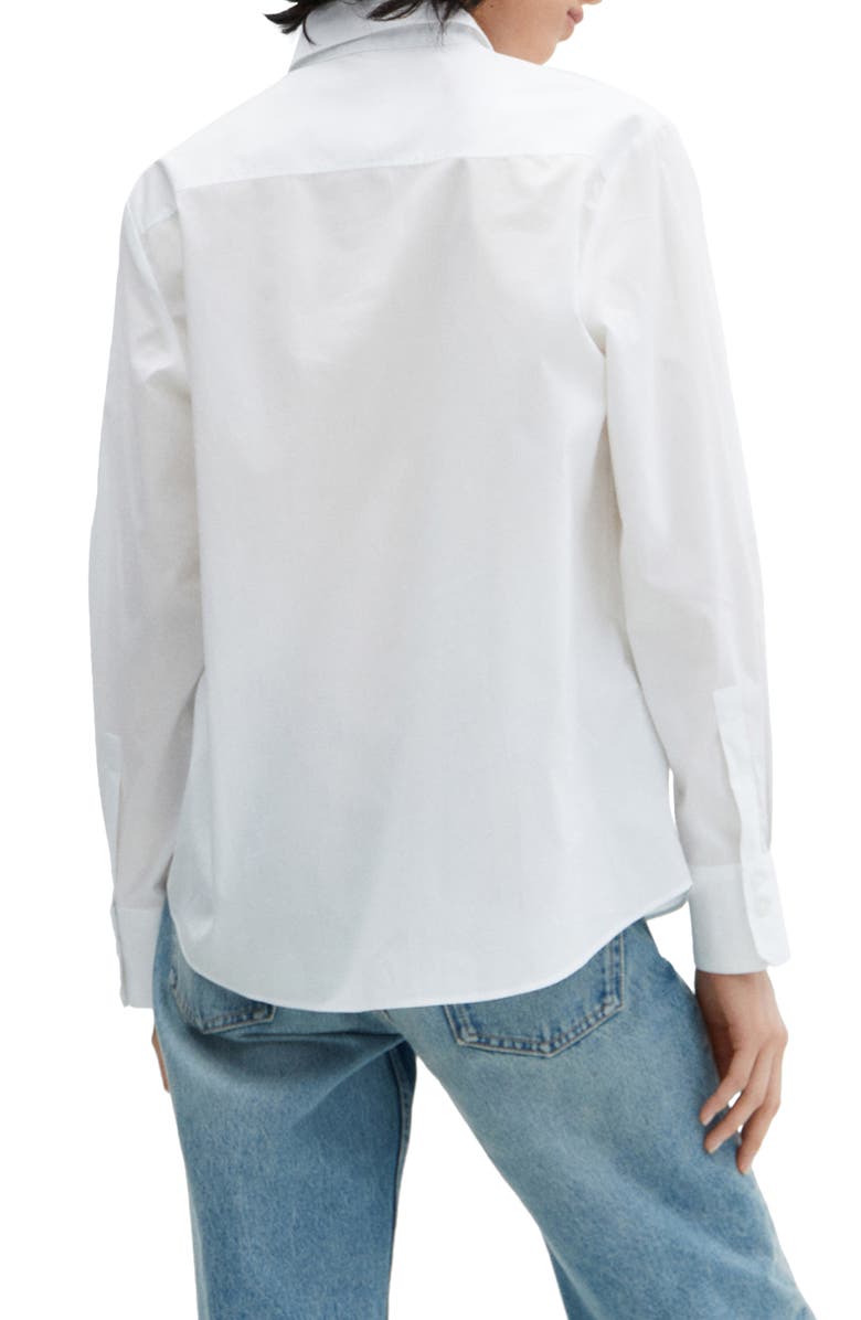 MANGO Oversize Cotton Button-Up Shirt, Alternate, color,