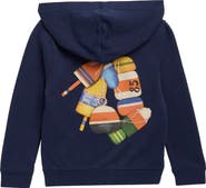 Scotch & Soda Kids' Regular Fit Graphic Full Zip Hoodie