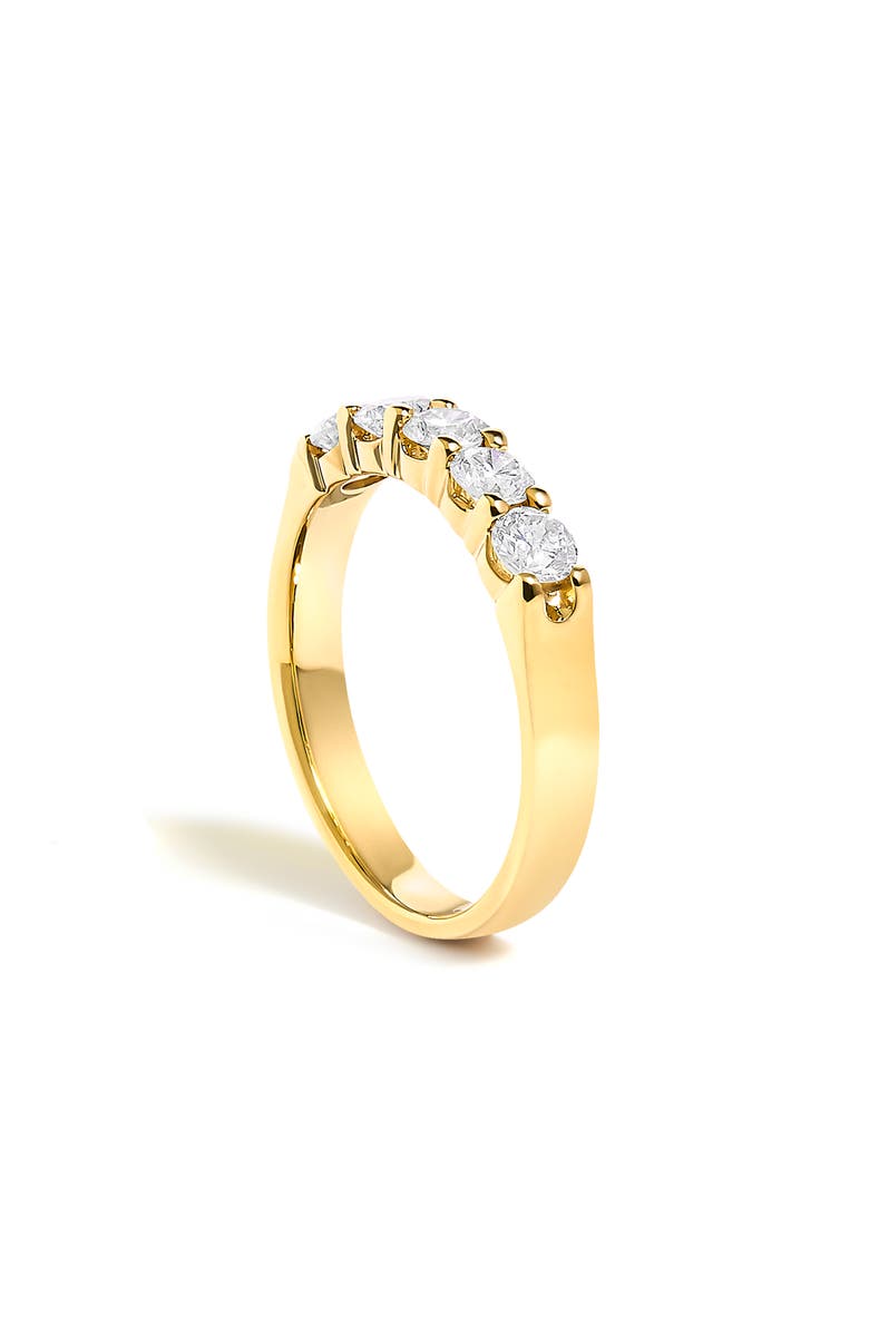 Haus of Brilliance 14K Gold 3/4 Ctw Diamond 5 Stone Band Ring, Alternate, color, Yellow Gold