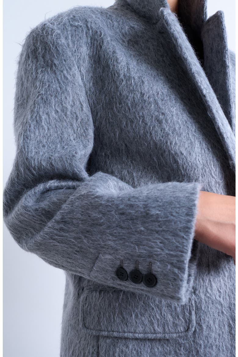 One-Button Blazer Coat, Alternate, color, GREY