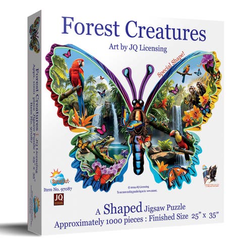 Forest Creatures 1000 piece Jigsaw Puzzle for Adults Special Shape