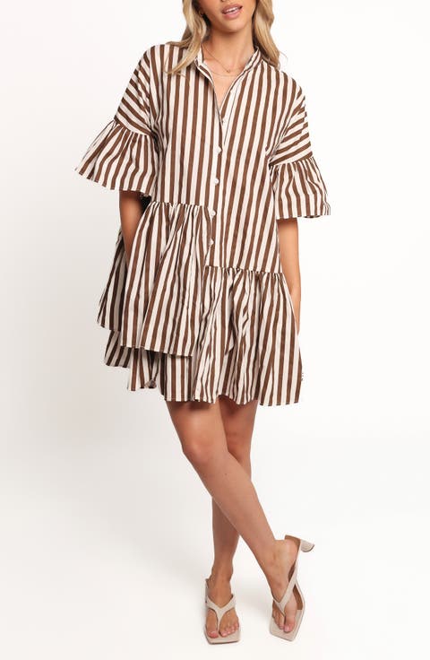 Jacqueline Stripe Cotton Shirtdress