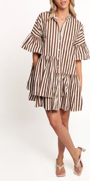 Petal & Pup Jacqueline Stripe Cotton Shirtdress