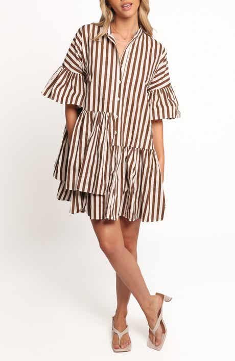 Petal & Pup Jacqueline Stripe Cotton Shirtdress