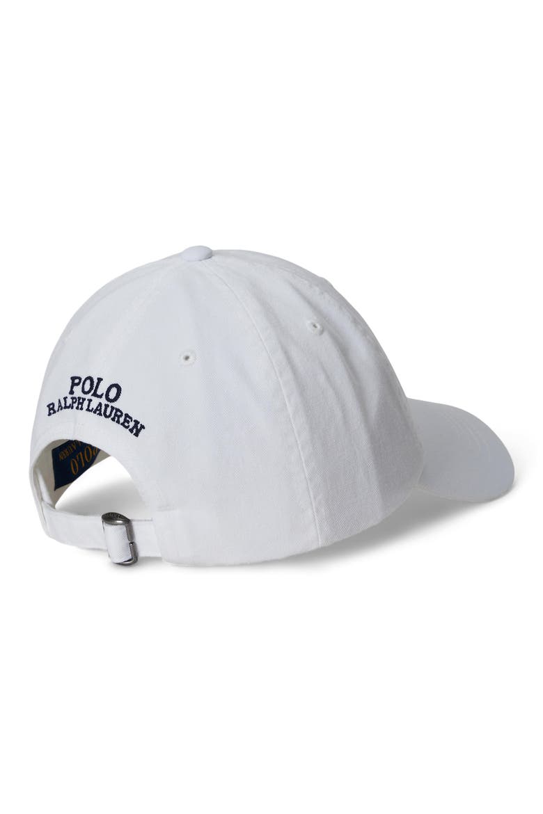 Kids' Polo Bear Adjustable Cotton Chino Baseball Cap, Alternate, color, CERAMIC WHITE