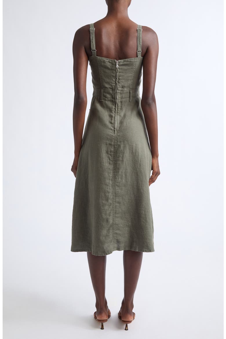 Jovie Bustier Sleeveless Midi Dress, Alternate, color, SMOKEY OLIVE