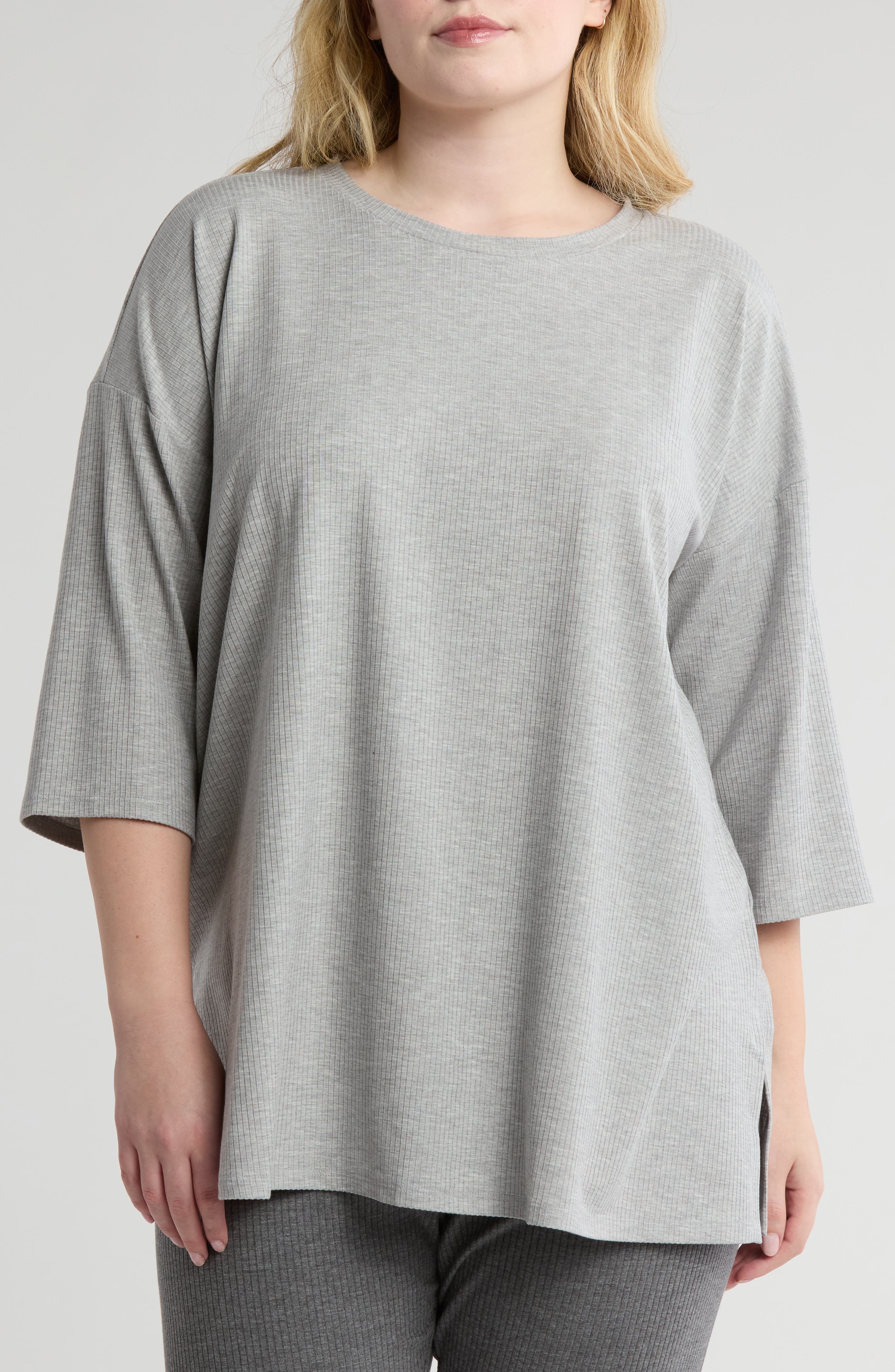 Eileen Fisher Crewneck Longline Boxy Top