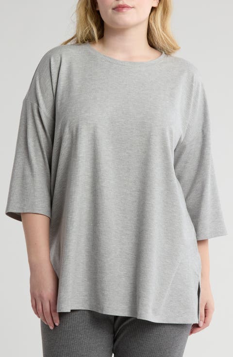 Crewneck Longline Boxy Top (Plus)