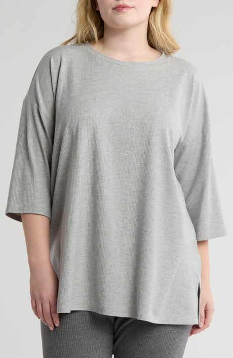 Eileen Fisher Crewneck Longline Boxy Top