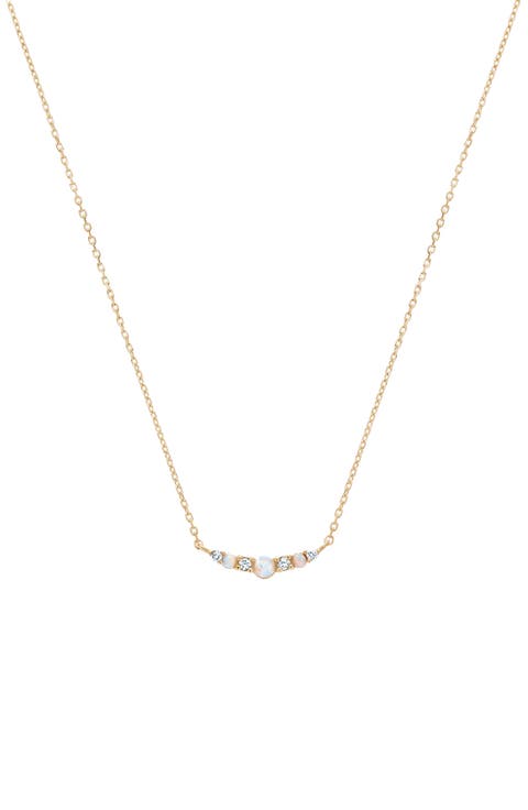 Sterling Silver 18k Gold Plated Cloris Opal Necklace