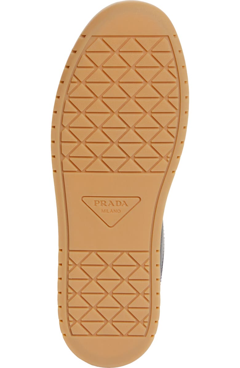 Prada Downtown Leather Sneaker, Alternate, color, Nero