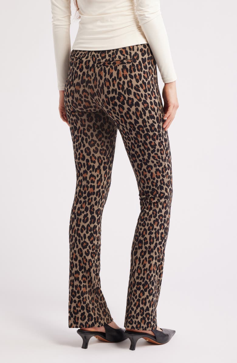 SPANX<sup>®</sup> Leopard Print Ponte Pants, Alternate, color, Brown