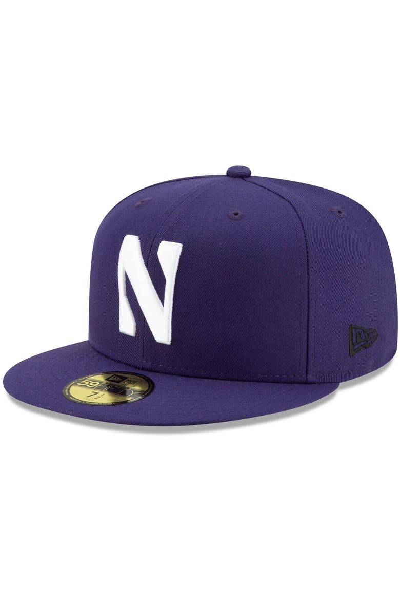 Men's New Era Purple Northwestern Wildcats Primary Team Logo Basic 59FIFTY Fitted Hat, Alternate, color, PURPLE
