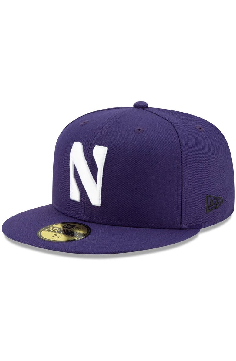 New Era Men's New Era Purple Northwestern Wildcats Primary Team Logo Basic 59FIFTY Fitted Hat, Alternate, color, Purple