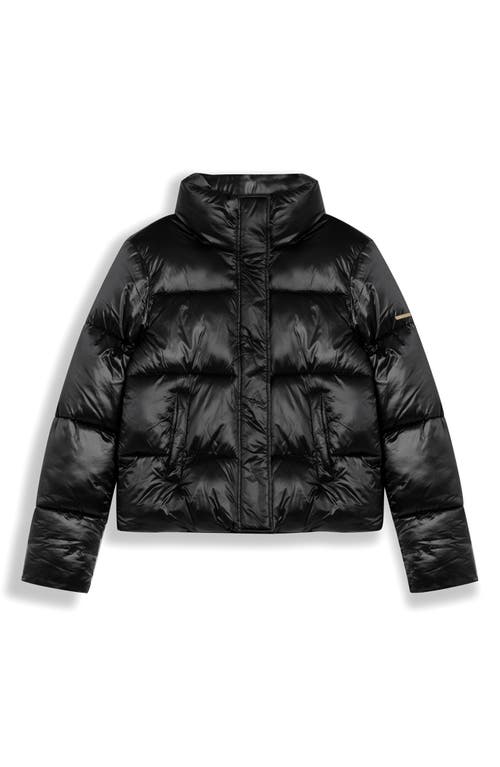 Noize Coco-el Water Resistant Crop Puffer Jacket In Black