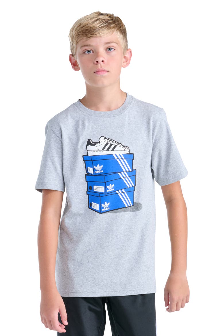 Kids' Shoebox Graphic T-Shirt, Main, color, GREY HEATHER
