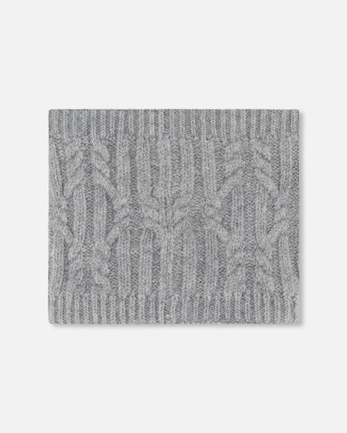 Deux Par Deux Kids Gender Inclusive Lined Winter Neckwarmer In Gray