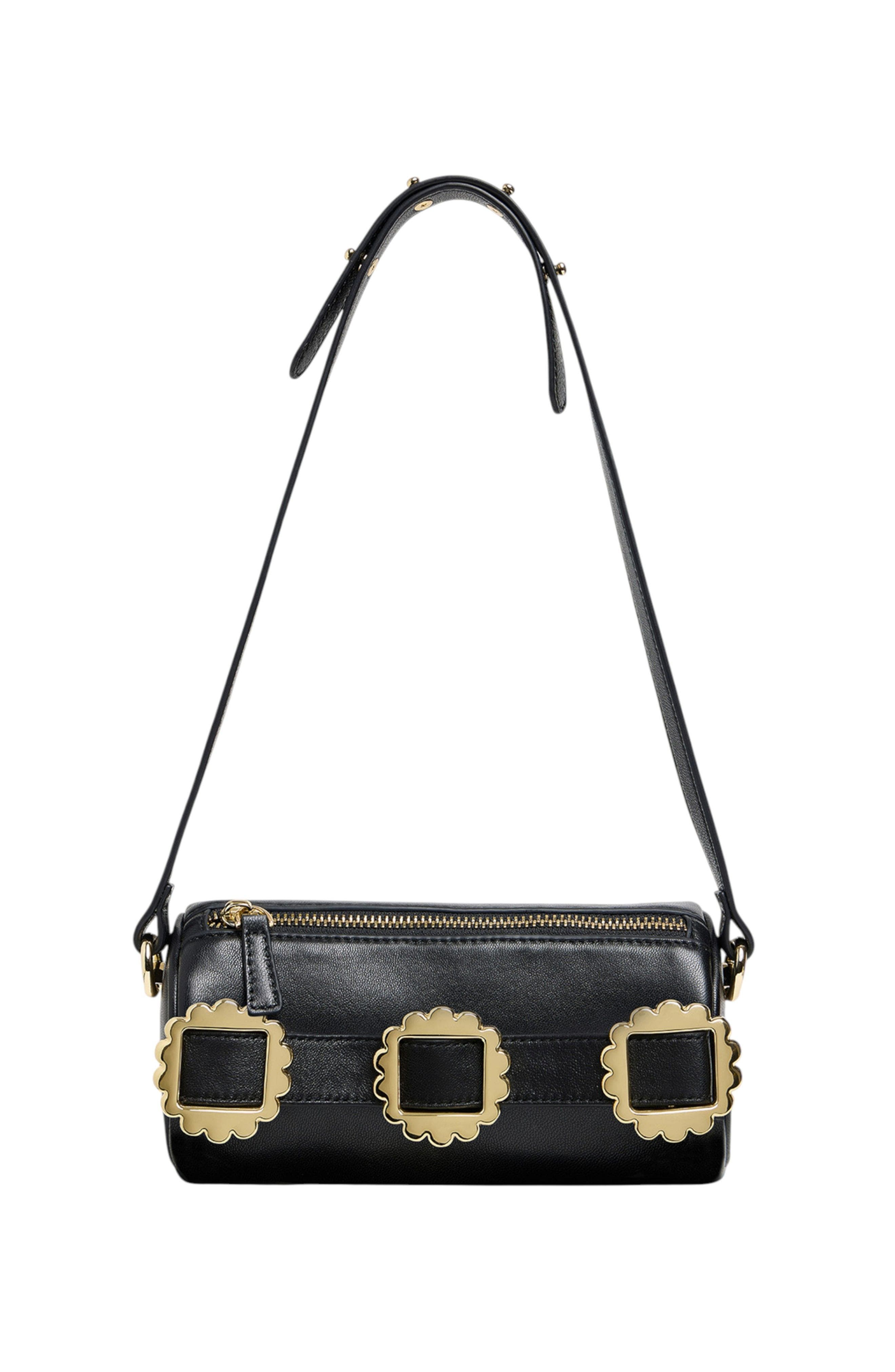 Cynthia Rowley Mini Drum Bag, Main, color, Black