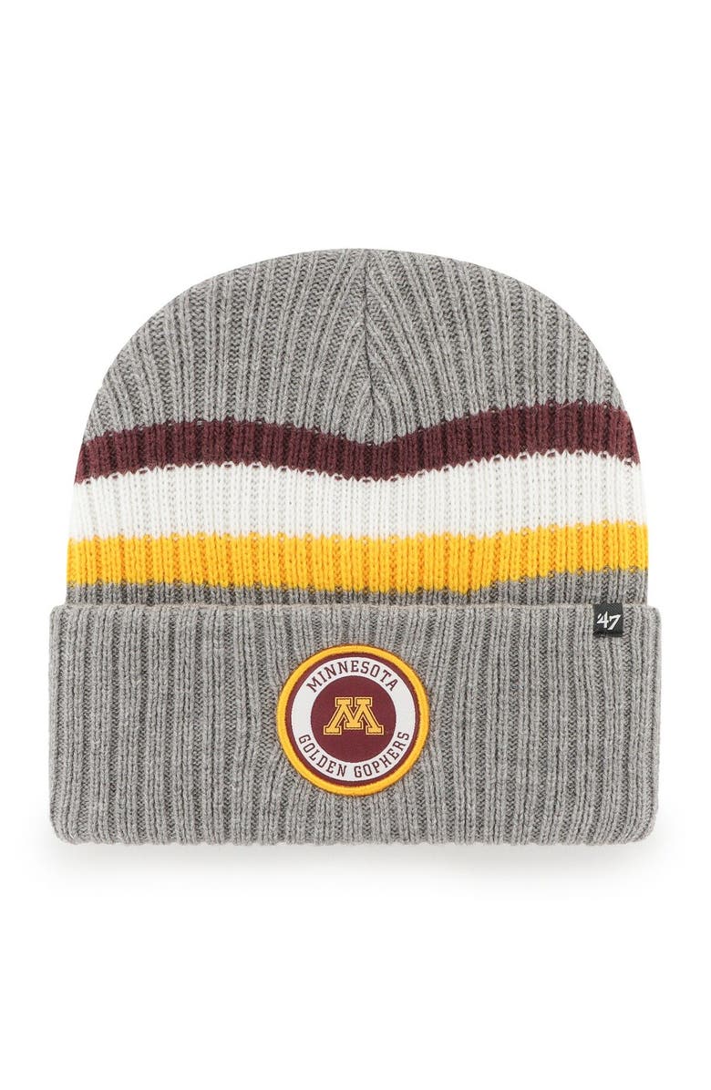 '47 Men's '47 Charcoal Minnesota Golden Gophers Highline Cuffed Knit, Main, color, Charcoal