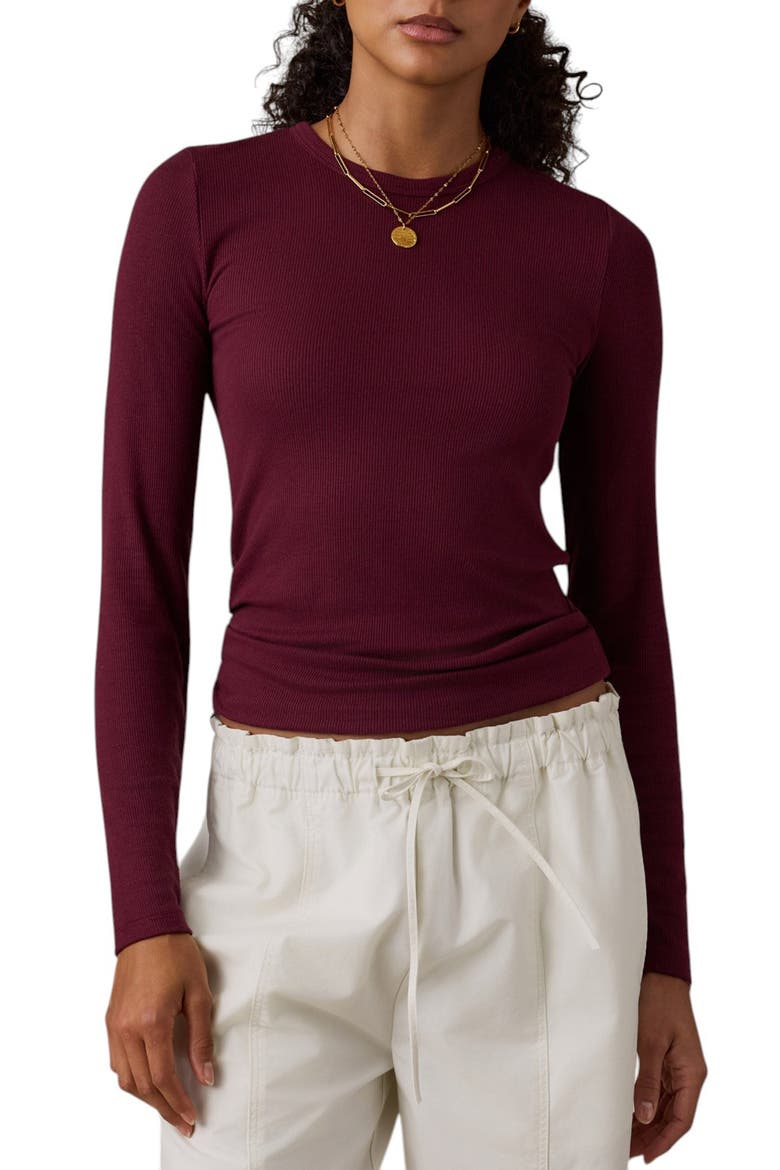 Featherweight Freestyle Layering Long Sleeve Tee, Main, color, MAROON BANNER