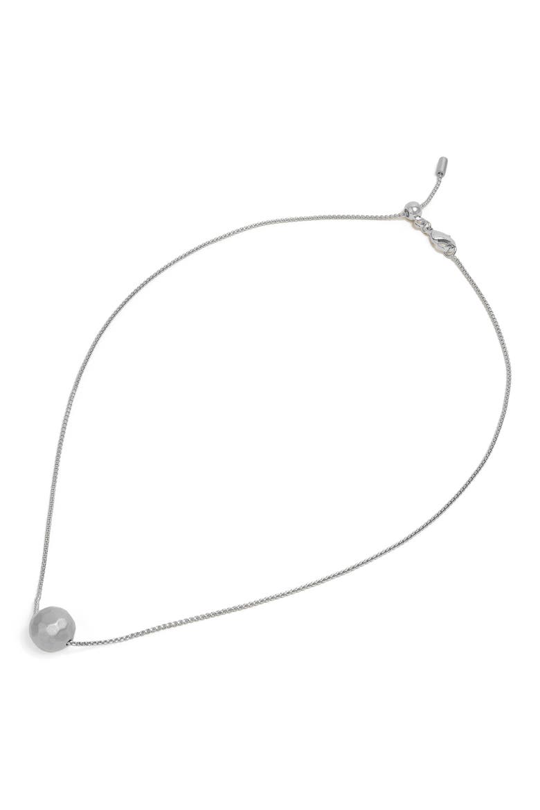Disco Mini Pendant Necklace, Alternate, color, SILVER