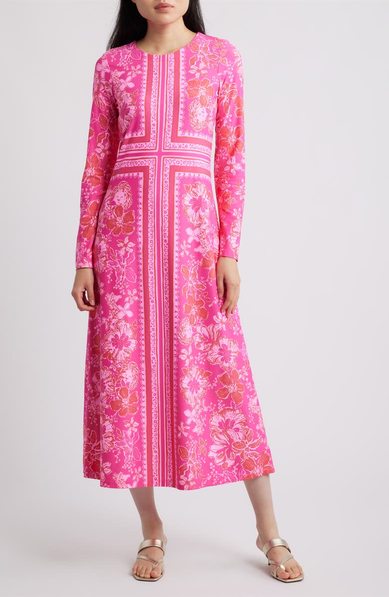 Lilly Pulitzer<sup>®</sup> Zelena UPF 50+ Shift Dress, Main, color, Sun Shell Pink Chilly Lilly