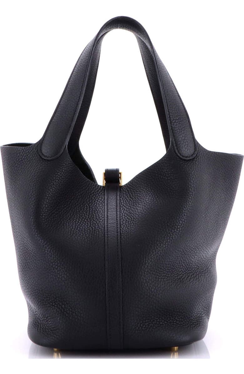 Pre-Owned Hermes Picotin Lock Bag Clemence MM, Alternate, color, Noir