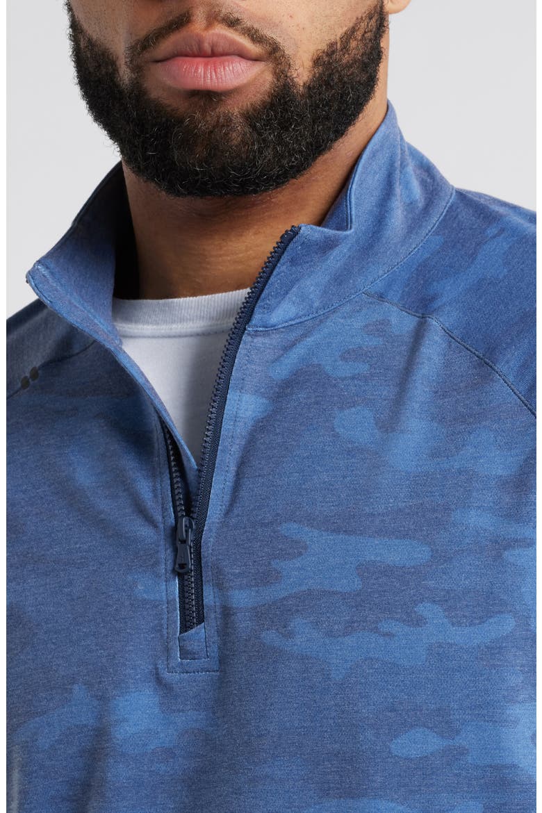 Patton Camo Half Zip Pullover, Alternate, color, NAVY