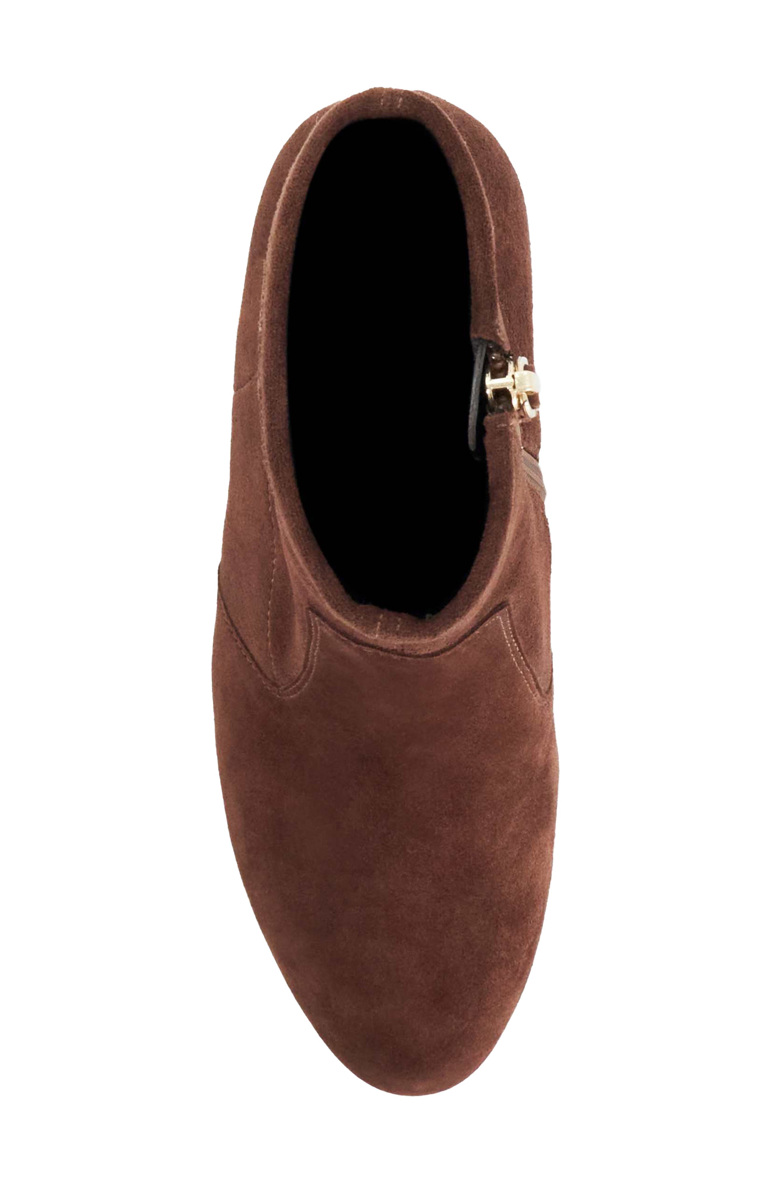 Ollisa Stretch Leather Bootie, Alternate, color, BROWN