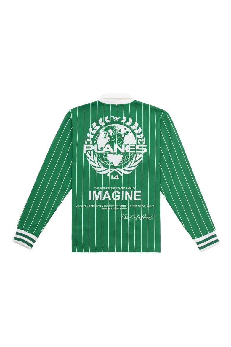 Pinstripe Soccer Rugby Shirt, Alternate, color, KELLY GREEN