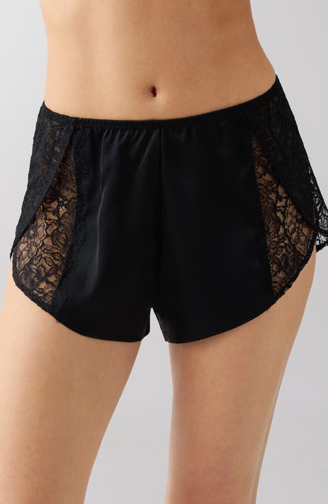 It's On Lace & Satin Shorty Tap Shorts