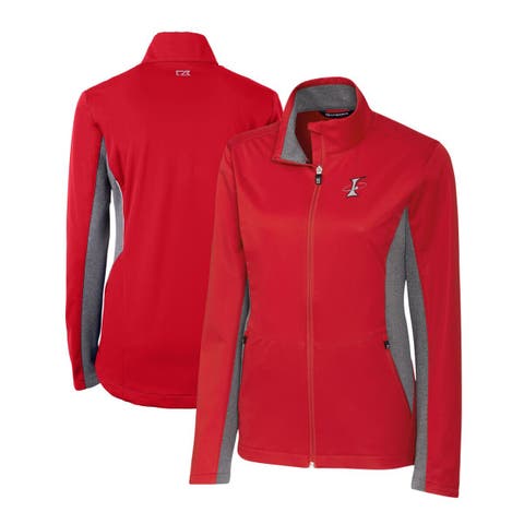 Women's  Cutter & Buck  Red Albuquerque Isotopes Navigate Softshell Full-Zip Jacket