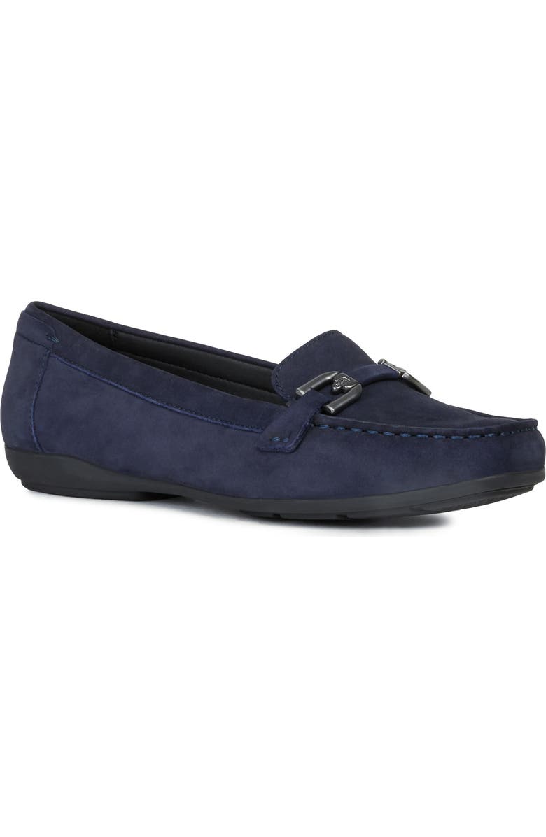 Geox Annytah Loafer, Main, color, Dark Blue Nubuck Leather