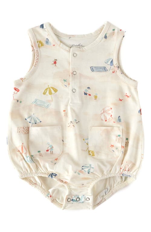 Pehr Sleeveless Organic Cotton Bodysuit in Sand at Nordstrom, Size 12-18M