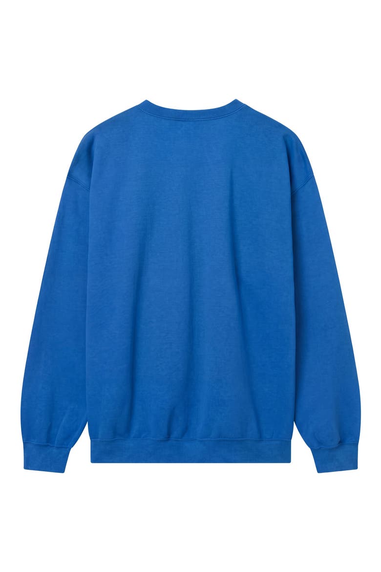 New England Patriots Helmet Crewneck Sweatshirt, Alternate, color, ROYAL