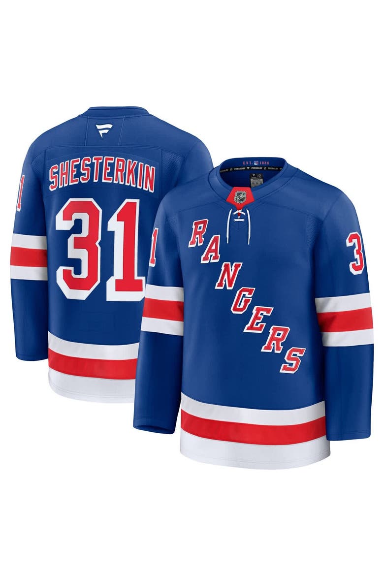 Men's Fanatics Igor Shesterkin Blue New York Rangers Home Premium Jersey, Main, color, Blue