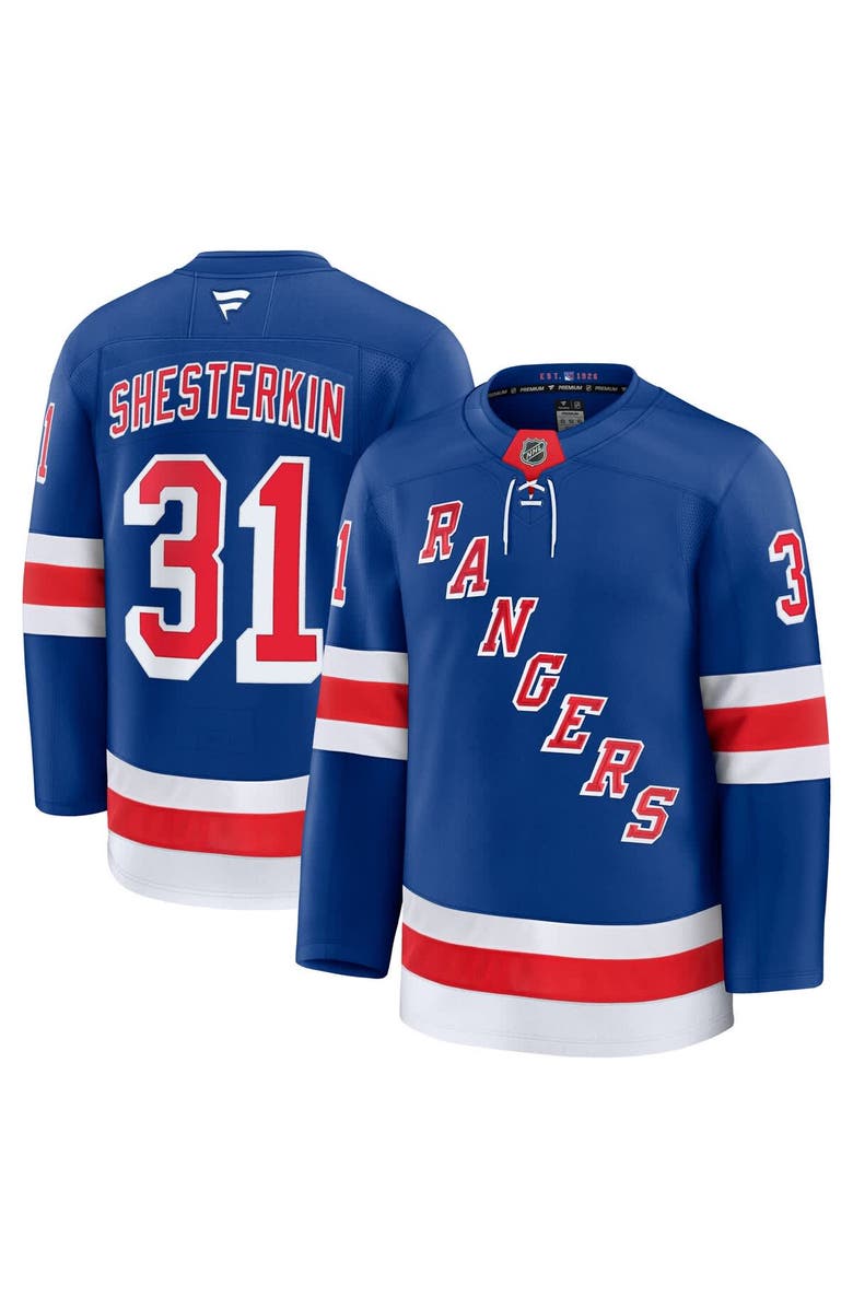 FANATICS Men's Fanatics Igor Shesterkin Blue New York Rangers Home Premium Jersey, Main, color,