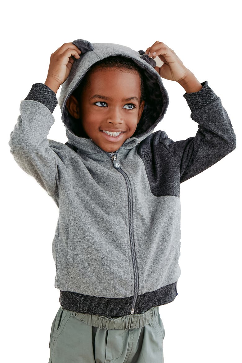 Pimm 2-in-1 Stuffed Animal Hoodie, Alternate, color, GREY MARL MIX