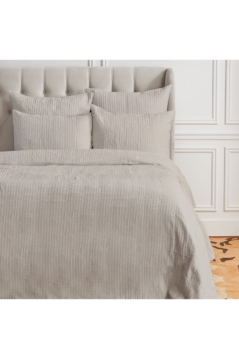 Pearl Grey Waffle Queen Coverlet, Main, color, Grey