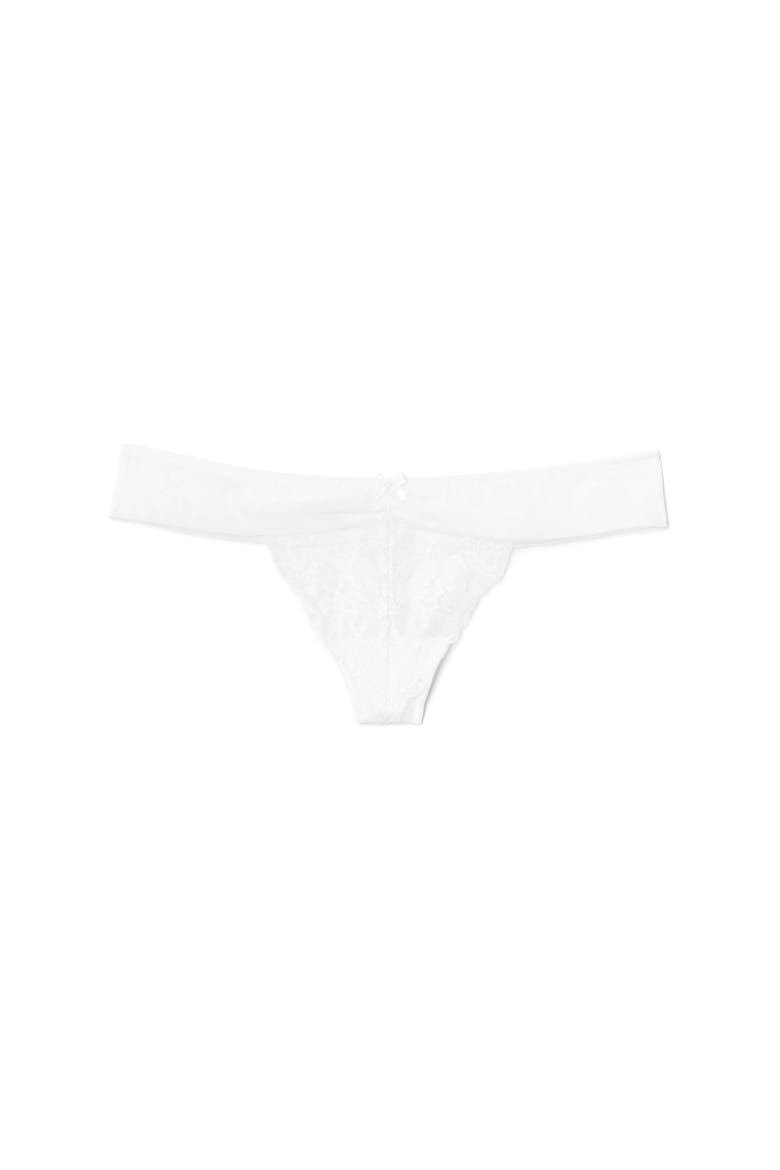 Clairabelle Thong Panties, Alternate, color, White