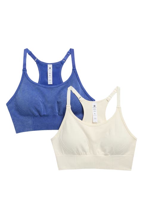 2-Pack Stonewashed Seamless Sports Bras