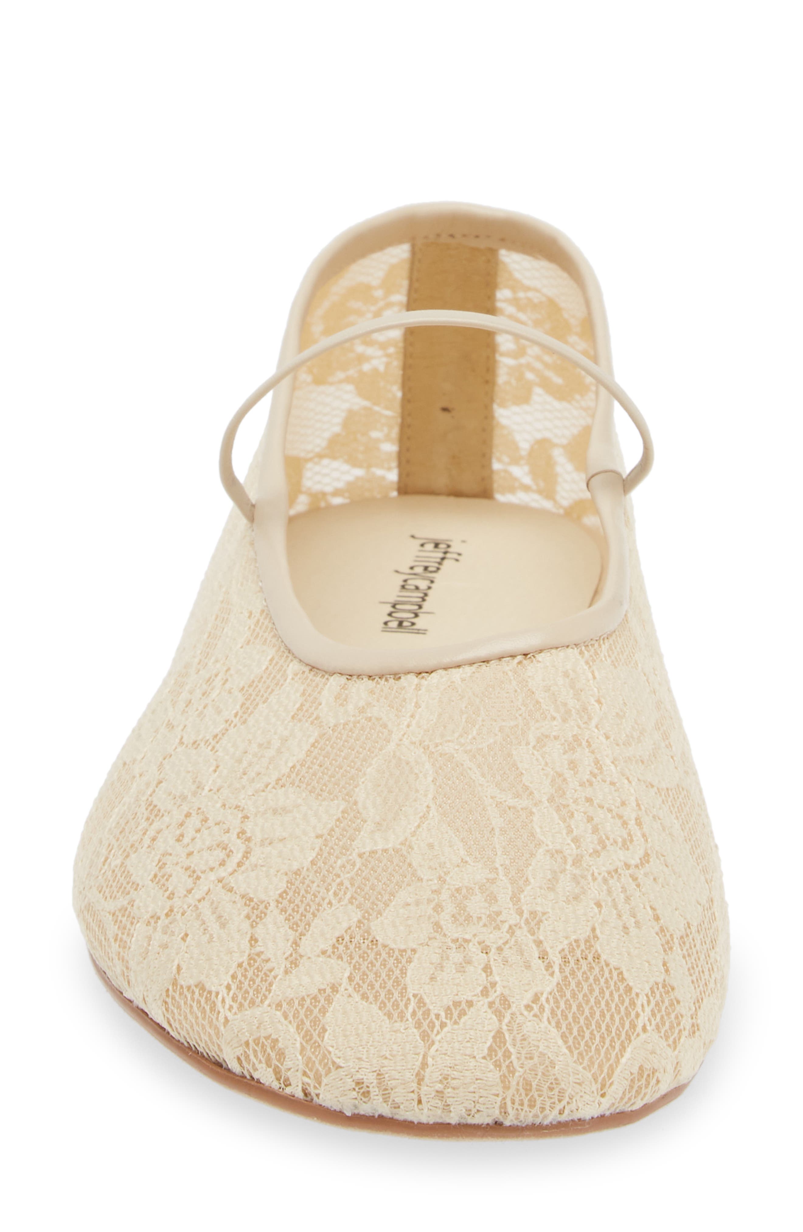 Mesh Mary Jane Flat, Alternate, color, YELLOW LACE