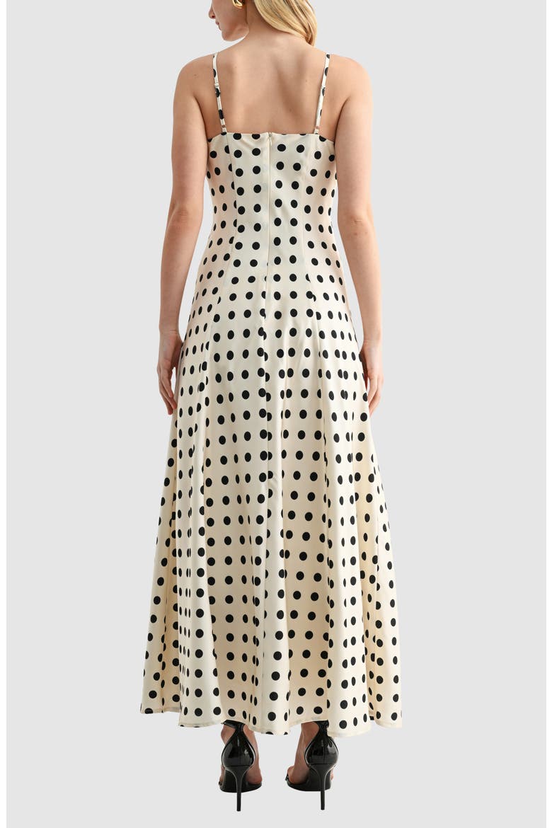Polka Dot Maxi Dress, Alternate, color, CREAM BLACK DOT