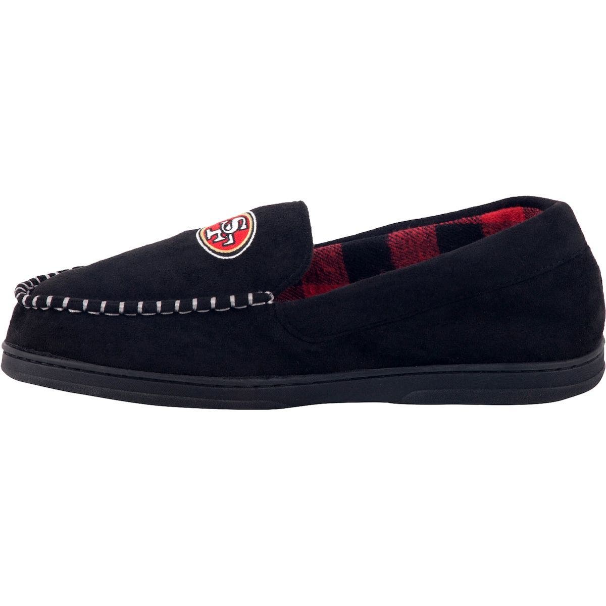 FOCO Men's FOCO San Francisco 49ers Team Logo Flannel Moccasin Slippers, Alternate, color, 
